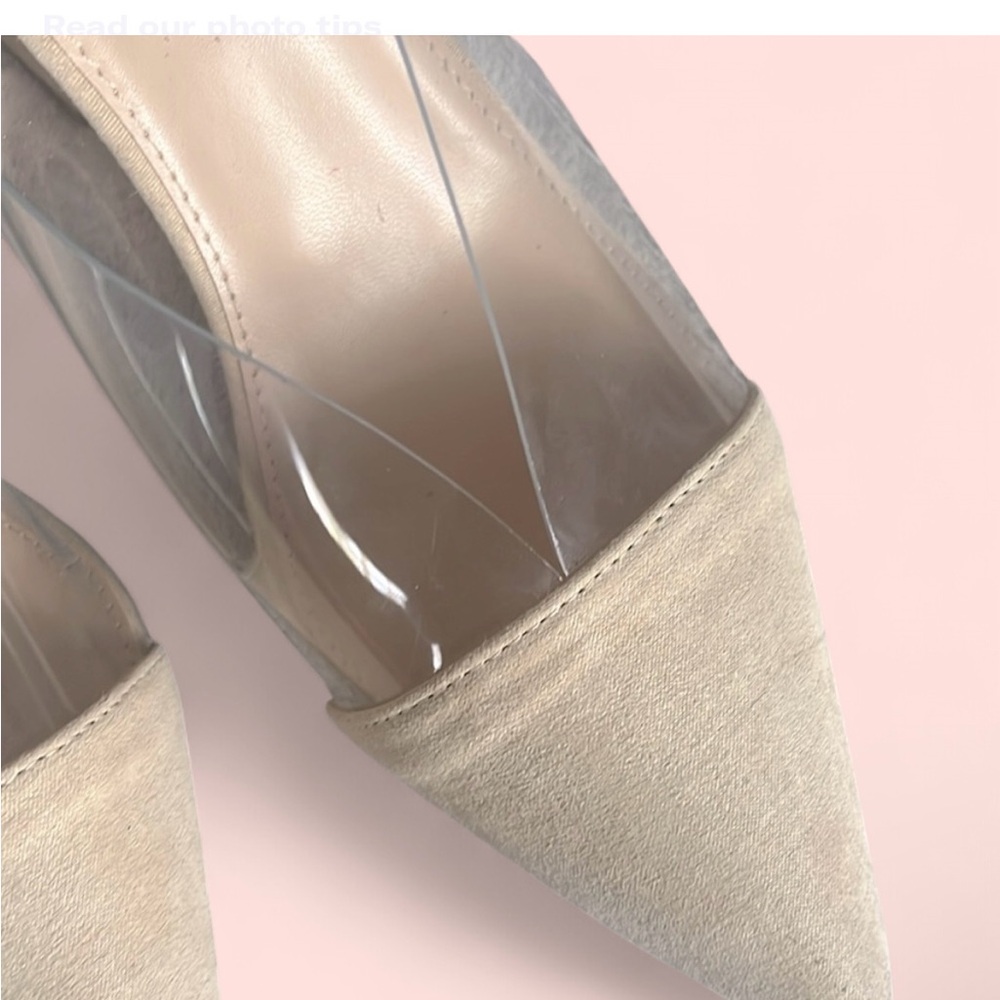 Lulu's Cream Mules Sleek Pointed Toe Design - Picture 2 of 4